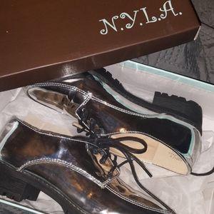 Chrome-Metallic Silver Shoes